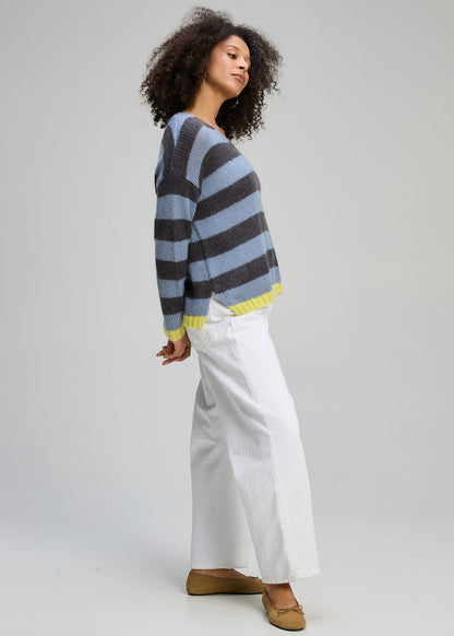 Zaket & Plover - Cozy Kid Stripe V - Mist (ZP8140)