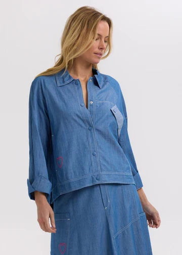 Zaket & Plover - Denim Shaket - ZP7751 - Washed Denim