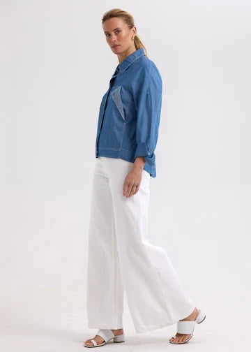 Zaket & Plover - Denim Shaket - ZP7751 - Washed Denim