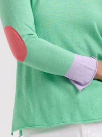 Zaket & Plover - Elbow Patch Jumper - ZP7707 Spearmint