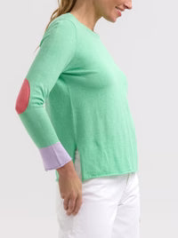 Zaket & Plover - Elbow Patch Jumper - ZP7707 Spearmint