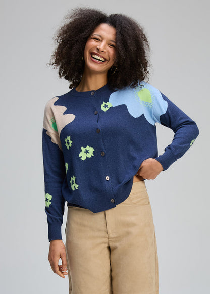 Zaket & Plover - Petal Play Cardi - Denim (ZP8121)