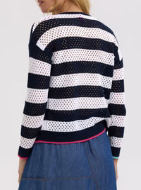 Zaket & Plover - Pointelle Zip Cardi - ZP7718 Navy