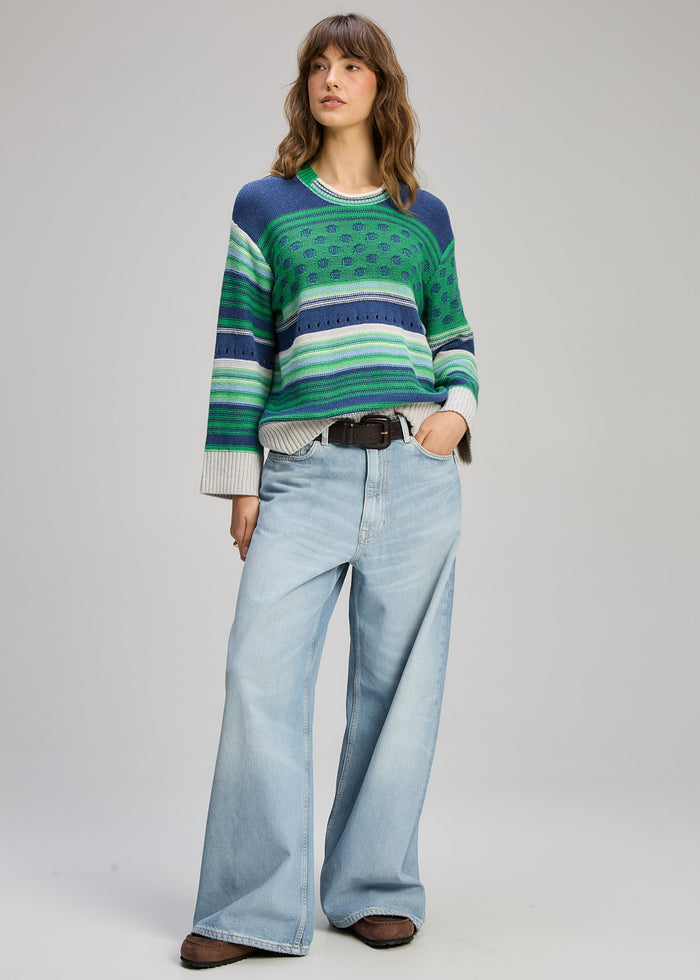 Zaket & Plover - Stripe Pop Jumper - Parsley (ZP8102)